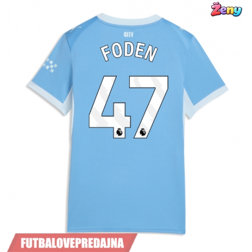 Lacne Ženy Futbalové dres Manchester City Phil Foden #47 2026-27 Krátky Rukáv - Domáci